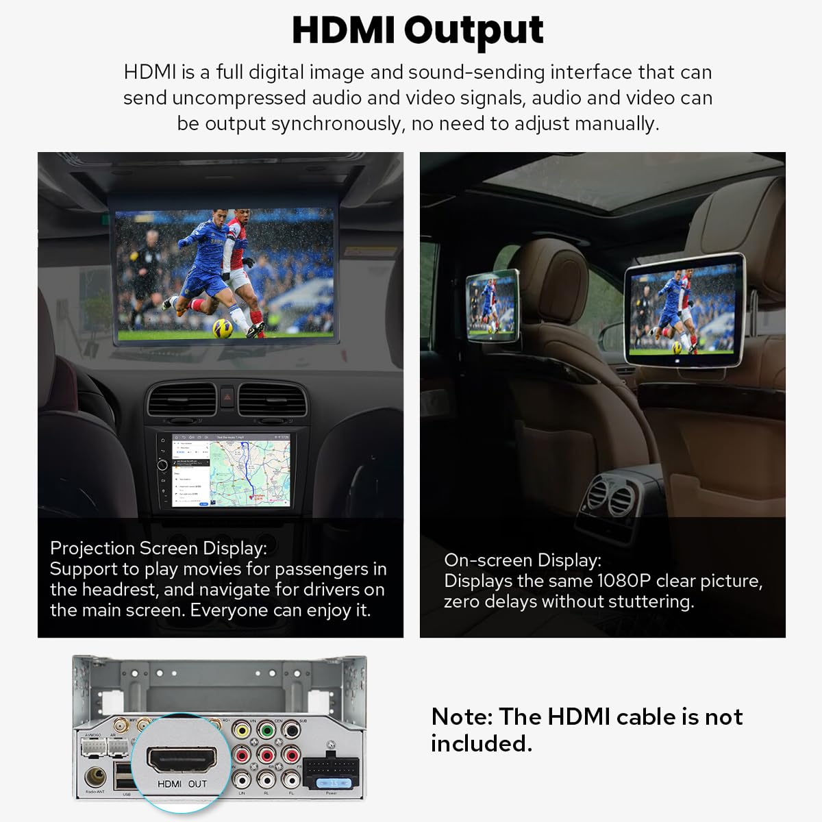 JOYING Double Din Radio 9 Inch Car Stereo with Apple Carplay & Android auto, Android 13 Head Unit 4GB+64GB with Mirror Link, AM/FM, Bluetooth, SWC, GPS(JY-UTD07N4)