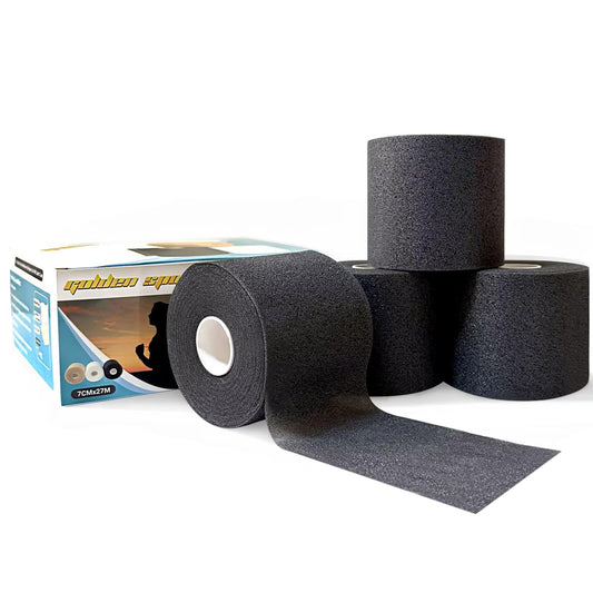 Golden Sport 4 Pack Pre Wrap Athletic Tape, Black, 2.76 Inches x 29.5 Yards, Protect for Wrists Ankles and Knees, Athletic Foam Underwrap for Sports