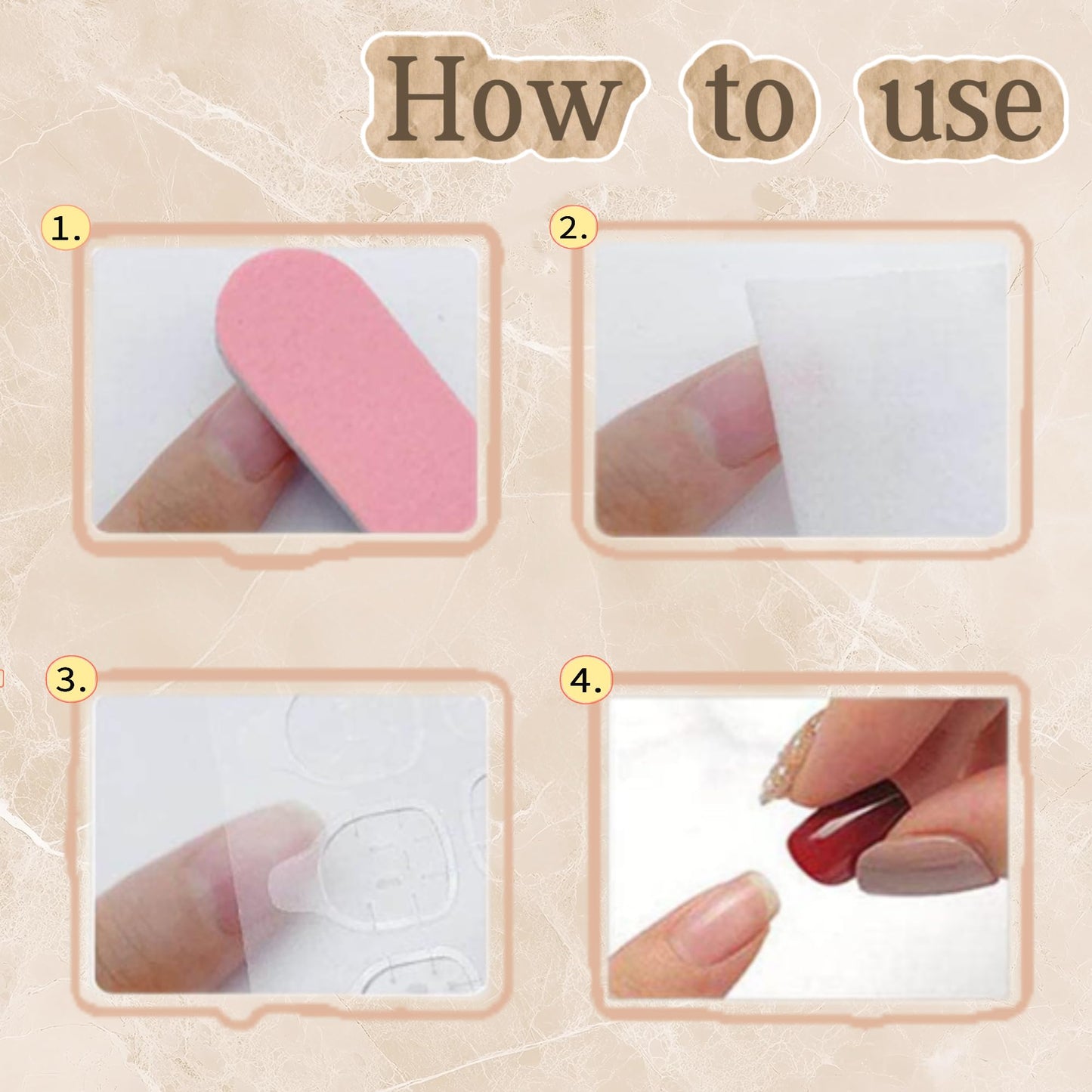 C.Z.Z.T.T.NAILS Fine Nailart Press On Nails, 24 Pieces Almond Shaped, Blue Fantasy Floral Design with Moon and Stars Pattern, Reusable Artificial Nail Tips