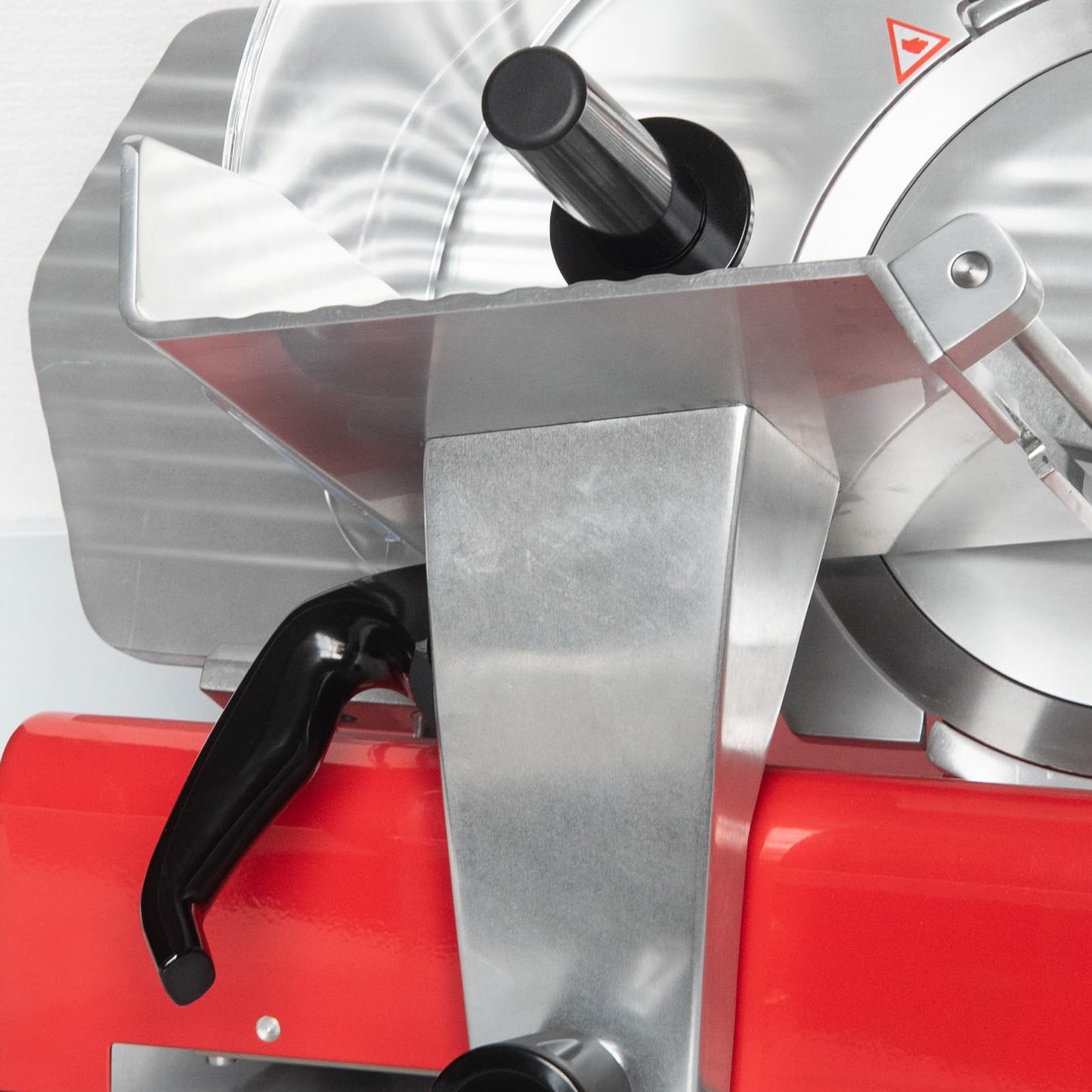 Electric Meat Slicer 10-Inch in Red with Stainless Steel Blade, Frozen Meat/Deli/Cheese/Food Slicer Low Noises Commercial and Home Use 180W Zica HBS-250B [ ETL, NSF Certified ]
