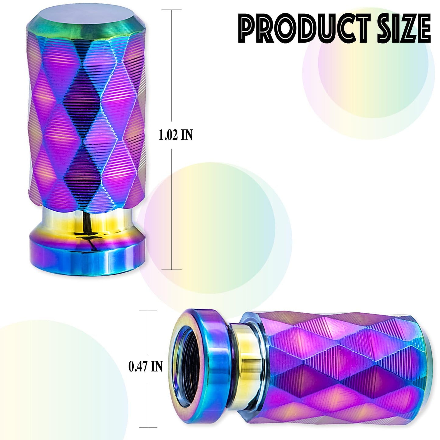 MEAJOO 4PCS Colorful Car Tire Valve Stem Cap, Leak-Proof Tyre Air Valve Caps, Aluminum Alloy Air Leakproof Valve Caps Cover fits Cars, Trucks, Bikes, Motorcycles, Bicycles Tire Caps