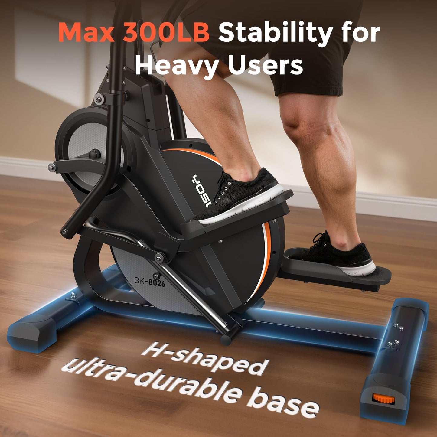 YOSUDA Elliptical Exercise Machine, 3-in-1 (Elliptical + Cardio Climber + Stair Stepper) Elliptical Machine for Home with 45°Incline, 15.5 in Stride, 16-Levals Resistance, Quiet Magnetic System