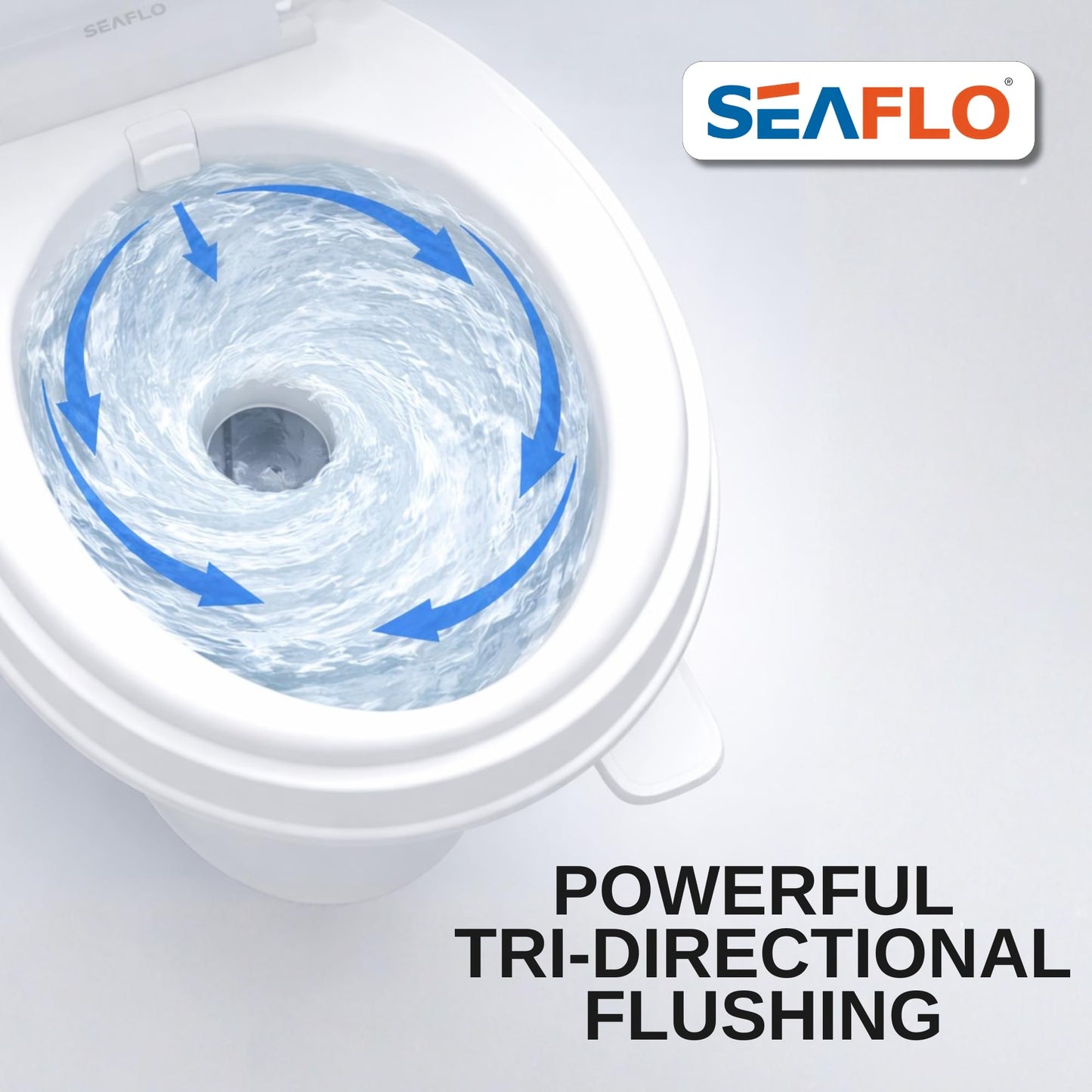 SEAFLO RV Toilet, 18.4” Residential Height, Gravity Flush System, Foot Pedal Operation, Soft Close Seat, for RV Motorhomes Campers, IAPMO & CSA Certified - 4-Year Warranty