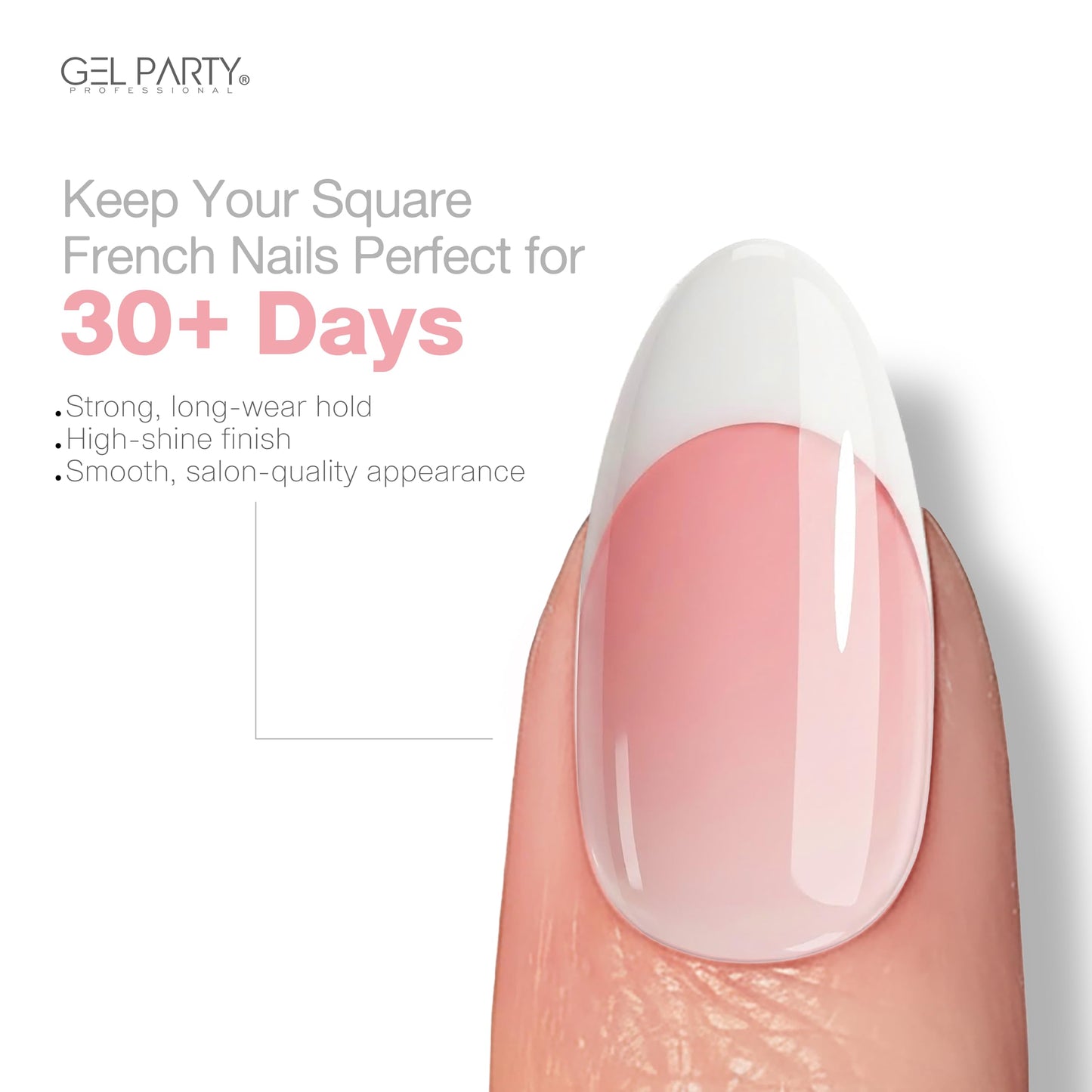 GELPARTY Rapid French Tip Press On Nails – 150Pcs, 15 Sizes | Pre-Shaped Soft Gel French Tips Pink Ultra Short Almond – Easy Salon Quality DIY