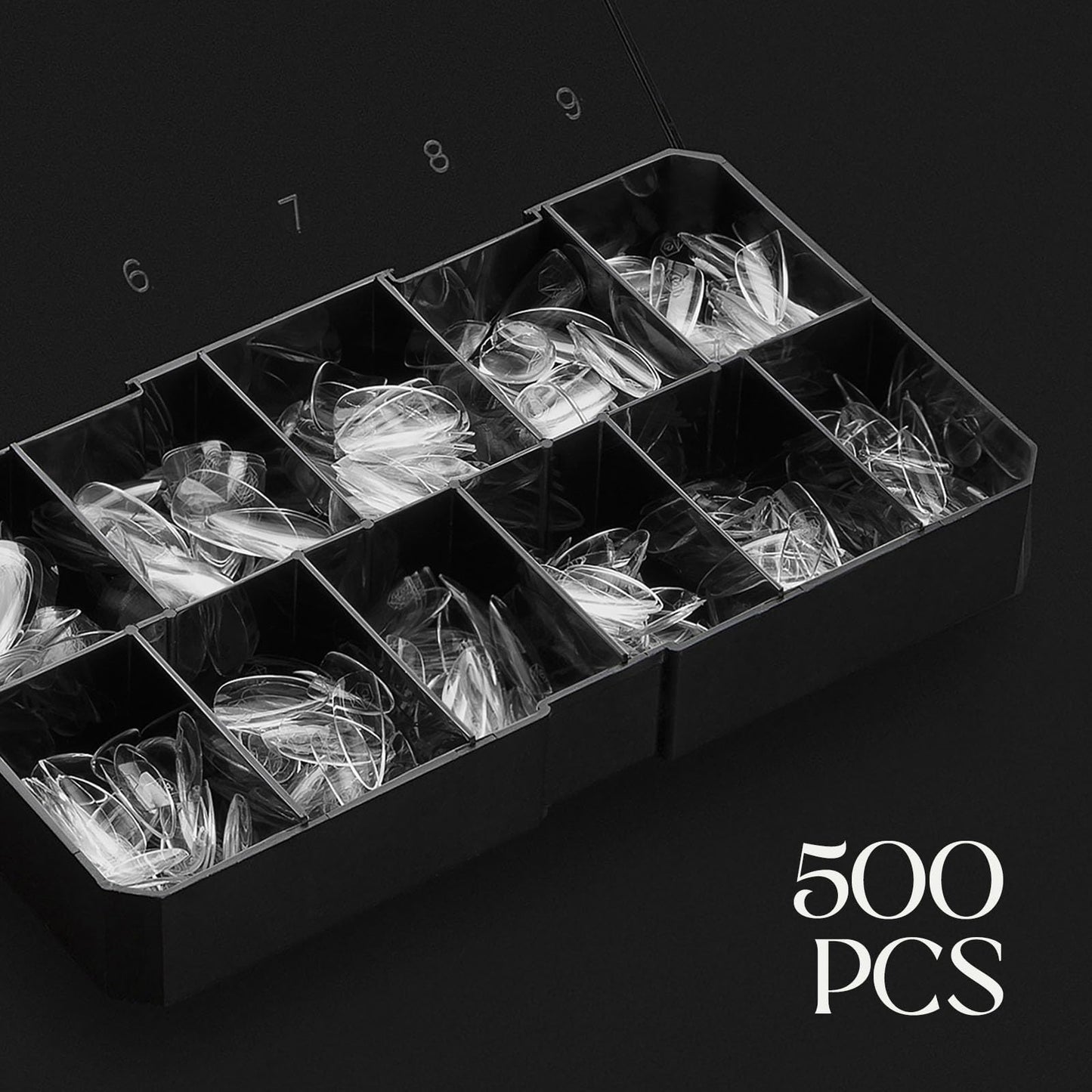 Aprés Gel-X® Tip Box | Sculpted Almond | 500pc Soft Gel Tips, 11 Sizes 00-9, Premium Quality (Sculpted Almond Medium, 500 pcs)