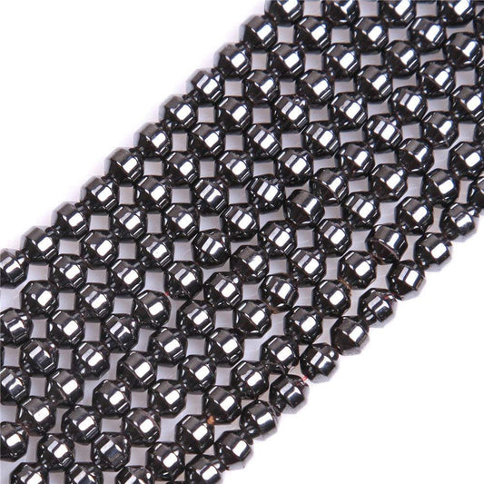 HAAMIIQII 45pcs 8mm Natural Black Hematite Loose Gemstone Beads Ball Shape Spacer Stone Beads for Jewelry Making DIY Bracelets Necklaces Crafting