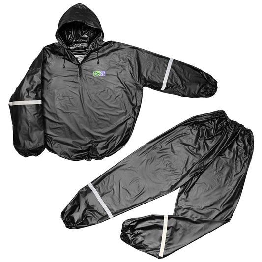 GoFit Unisex Thermal Sweat Suit - Hooded Suit For Training, Weight Loss, and Exercise