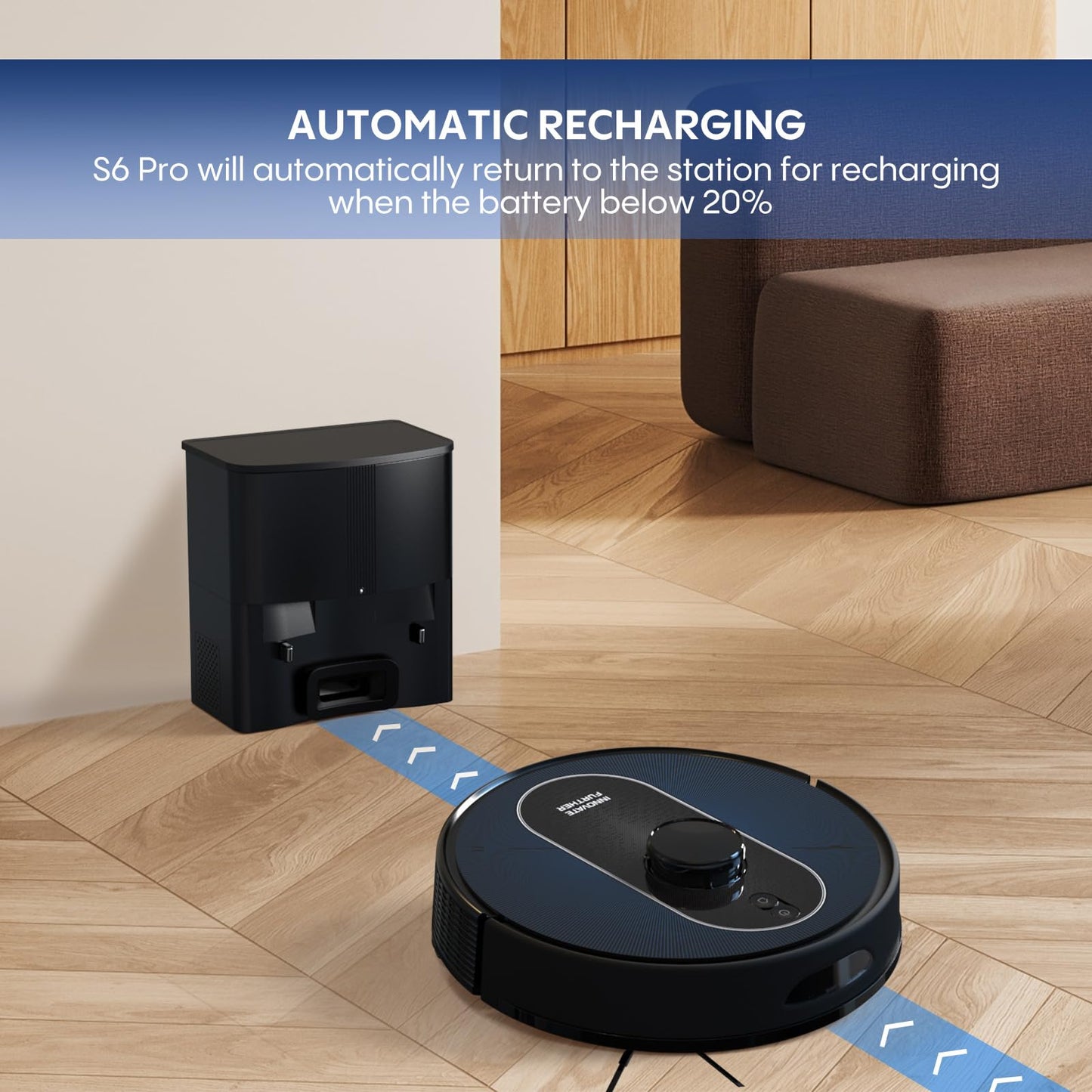 Robot Vacuum and Mop Self Emptying, 5000Pa Suction, LiDAR Navigation, Smart Obstacle Avoidance, Home Mapping, No-Go Zone, 60-Day Hands-Free Cleaning, Idear for Homes with Pets, Carpet & Hard Floors