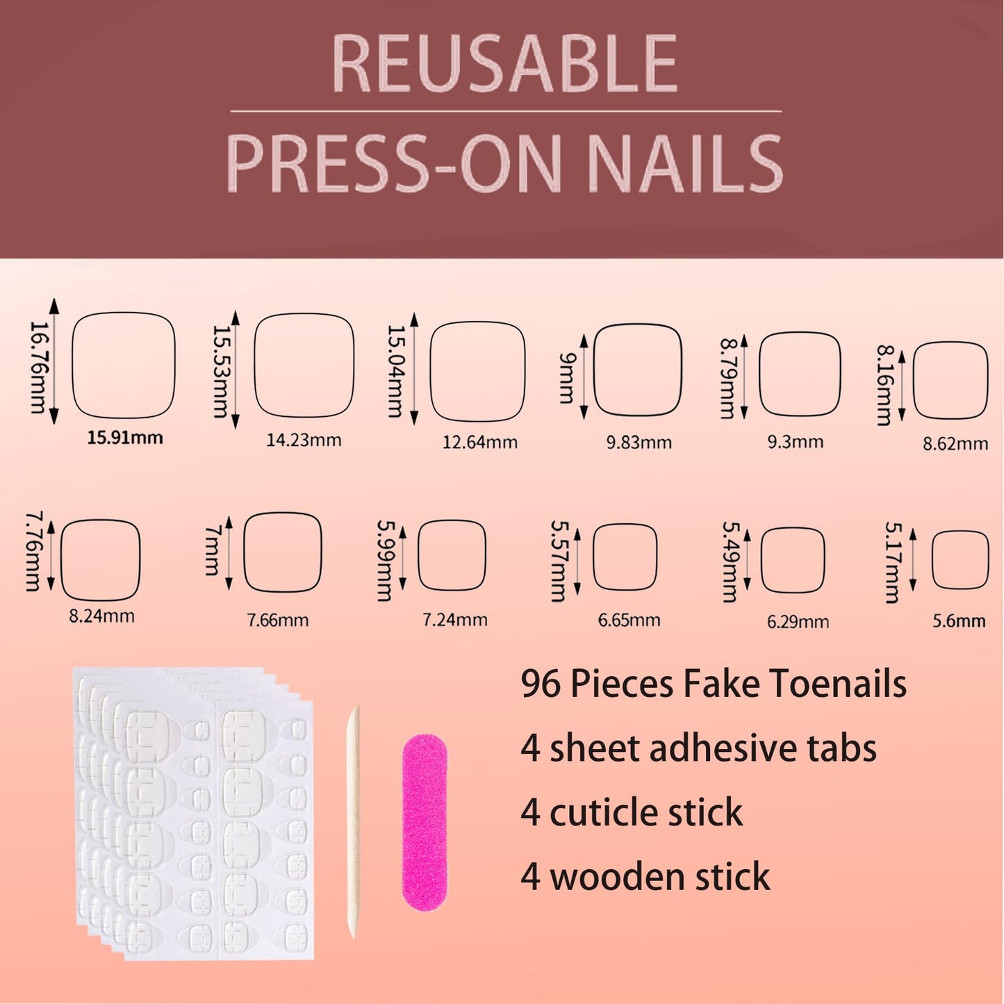 Cat Eye Press on Toenails for Women Press on Toe Nails Short Square Fake Toe Nails Blue White Red Purple Fake Toenails Glitter Reusable Full Cover Artificial Acrylic Toe Nails Manicure 96Pcs