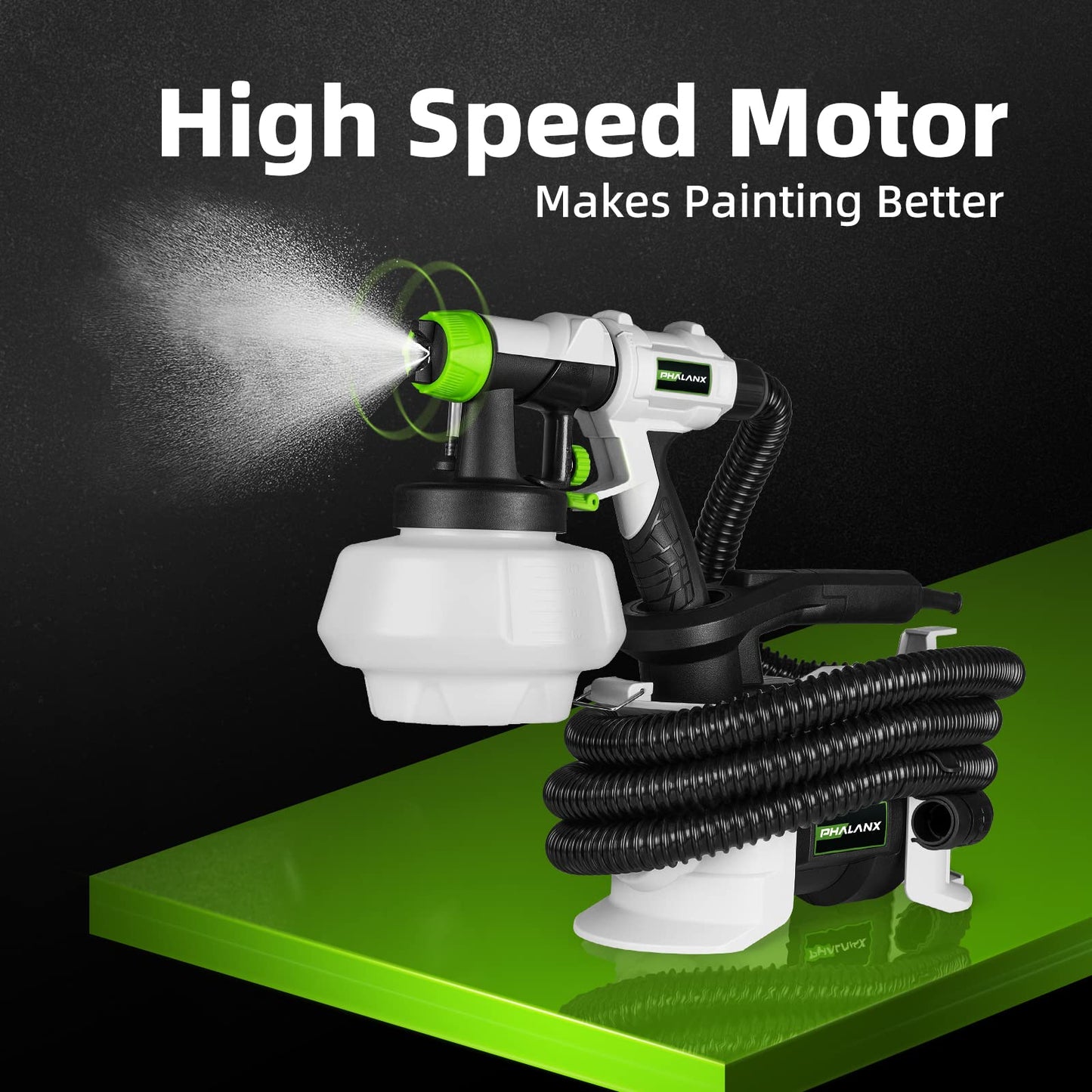 PHALANX 700W HVLP Paint Sprayer,150DIN-s High Power Electric Spray Paint,4 Nozzle Sizes & 3 Spray Patterns,Suitable for Indoor Walls, Furniture, Floors, Outdoor Wall Lights