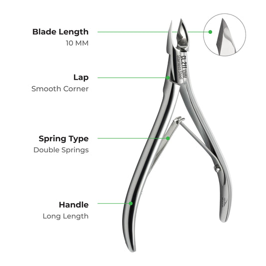 NGHIA Professional Cuticle Nipper CL-211 | Stainless Steel (7MM) | Salon Quality & Surgical Grade | Precision Cuticle Trimmer