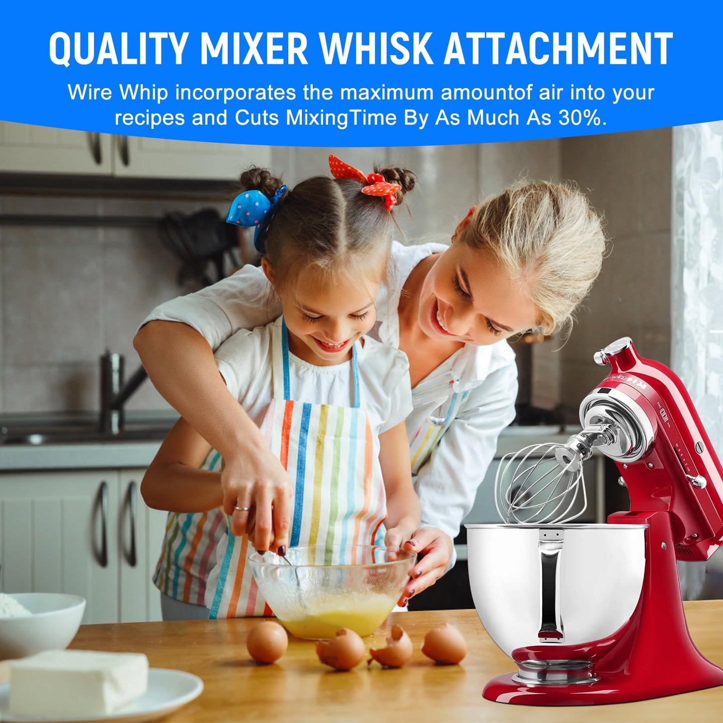 Mixer Whisk Attachment for Kitchenaid Stand Tilt-Head Wire Whip Accessories