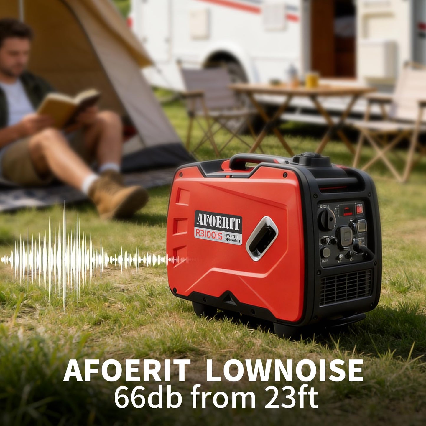 3500 Watt Inverter Generator Portable, Quiet and Lightweight Gas Generaror for Camping, Power Equipment Fuel RV Ready