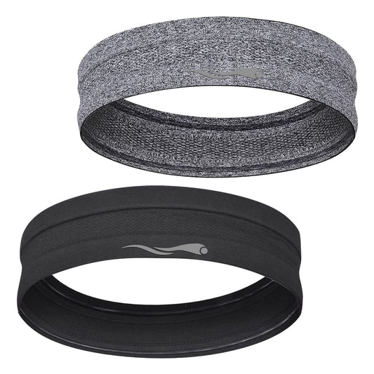 LUCKYGO Sweatbands Women Men│Super Absorbent Sweat Bands Headbands Nonslip Grip│Stretchy Soft Athletic Head Bands Workout Sports Fitness Exercise Tennis Basketball Running Gym Yoga Outside