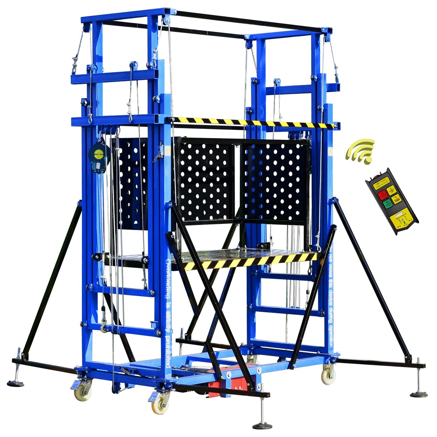 881 Lbs Load Electric Scaffolding, 6.5ft Lifting Height Construction Electric Scaffolding Lift Platform,110v Upgraded Version Suitable for Home Decoration Site Construction(Ce Certification)