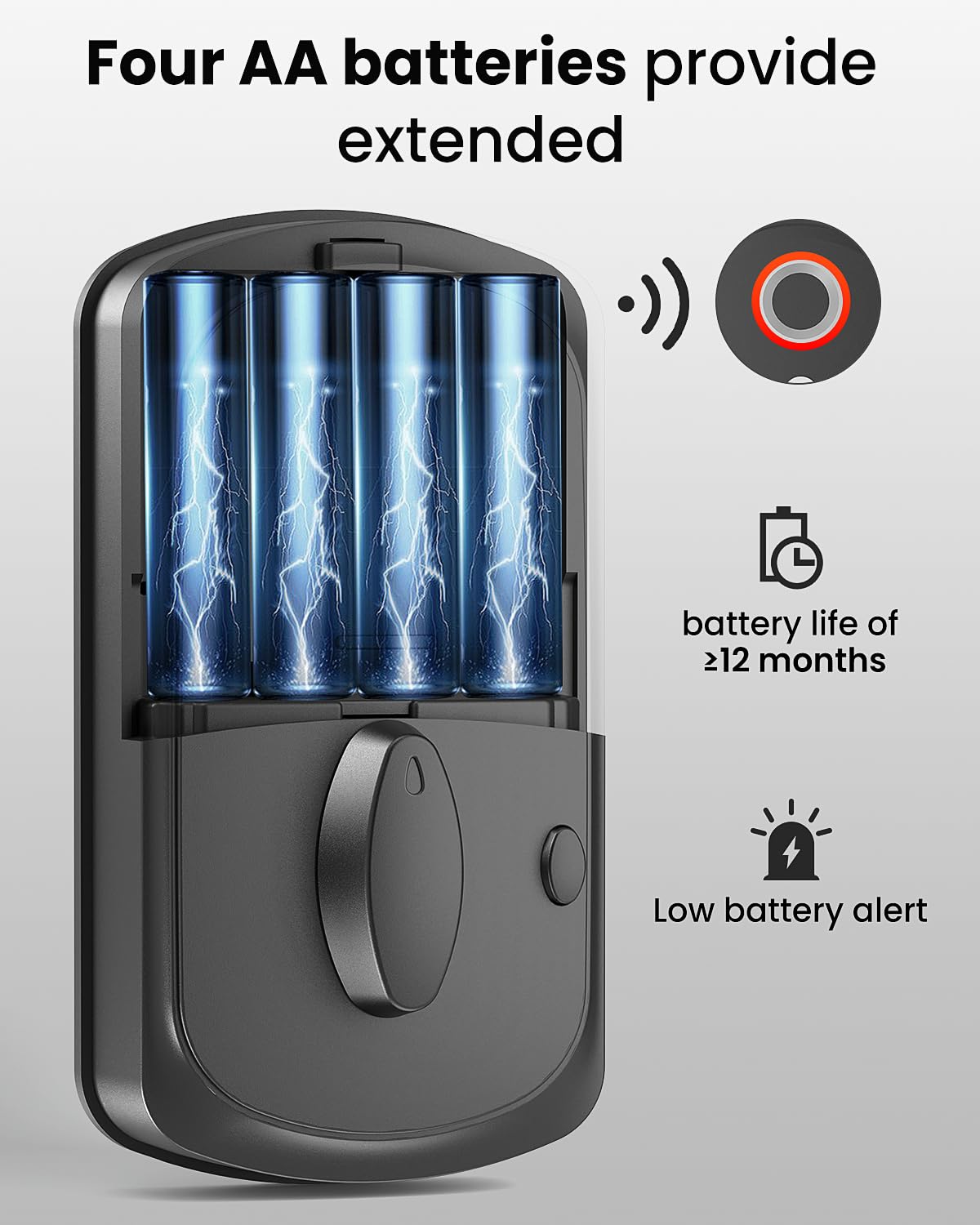 RVSEDYU Fingerprint Door Lock with Keypad - Keyless Entry Smart Deadbolt Lock for Front Door with 2 Keys - Auto Locking - Easy Installation - Digital Lock with Code