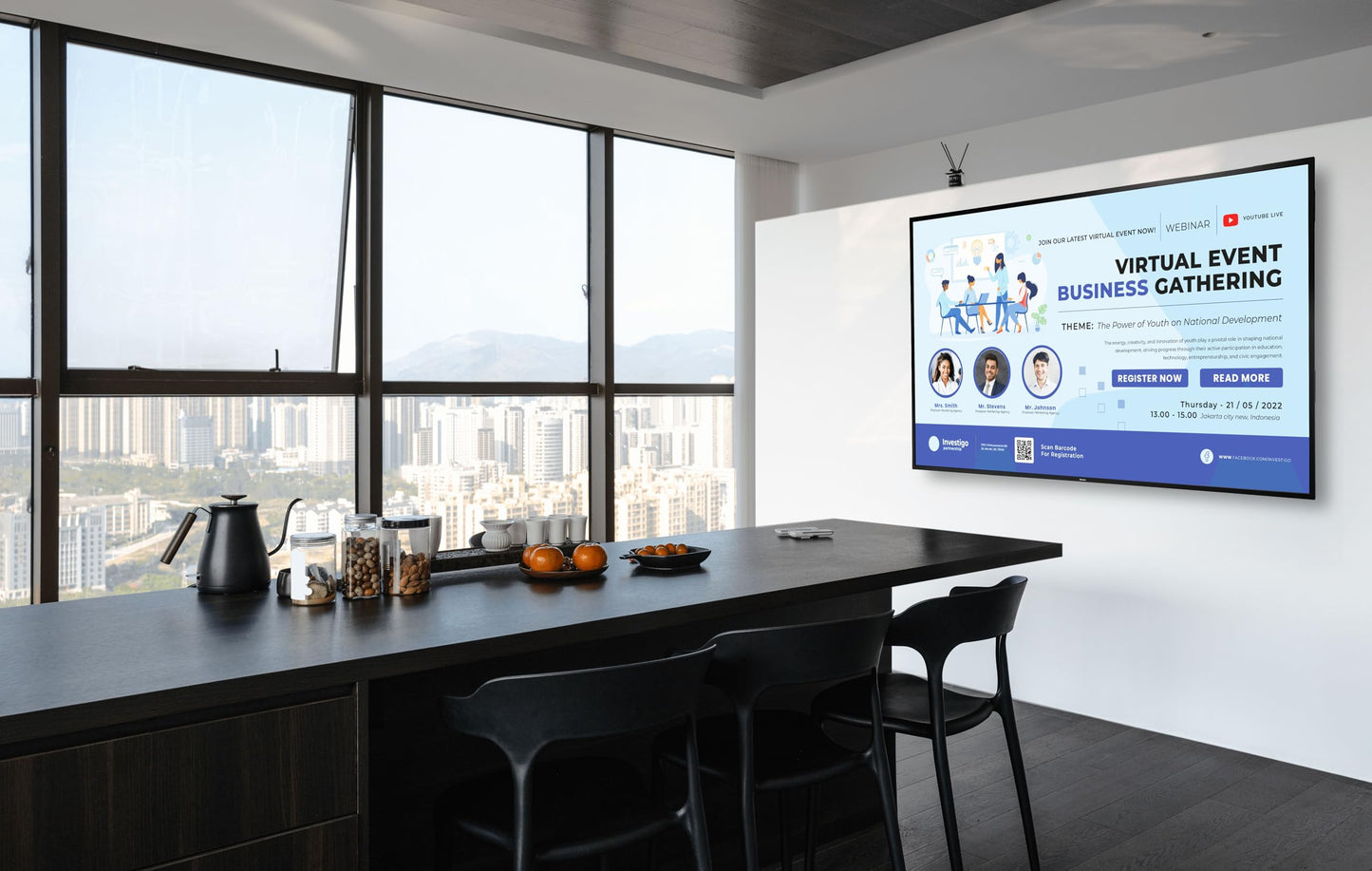 Promethean ActivPanelD 65" Commercial Digital Display, 4K UHD Non-Touch Digital Signage Screen for Announcements, Offices, Schools & Retail, Wall Mount Included, 3-Year Onsite Support