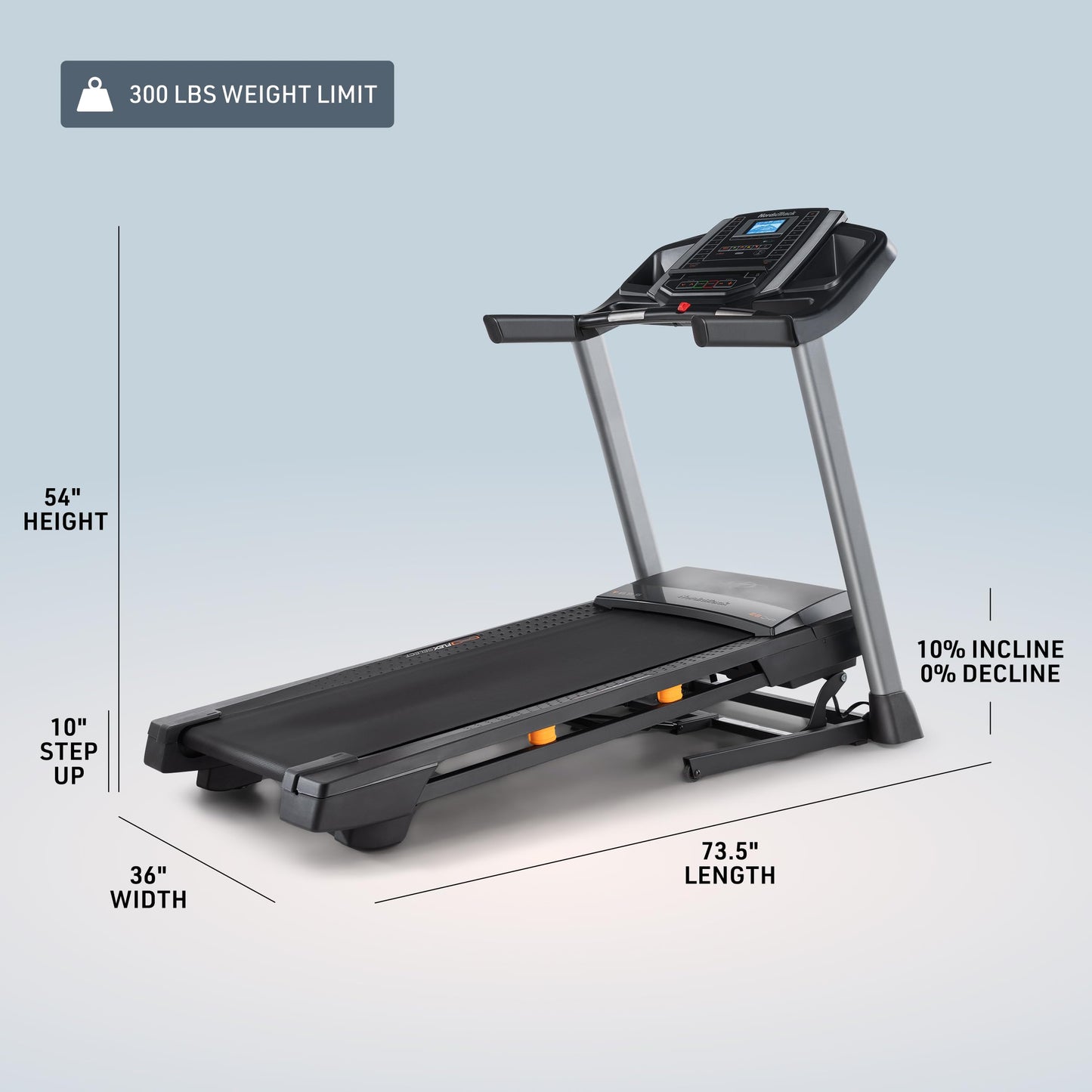NordicTrack T 6.5 S; Treadmill for Running and Walking with 5” Display and SpaceSaver Design