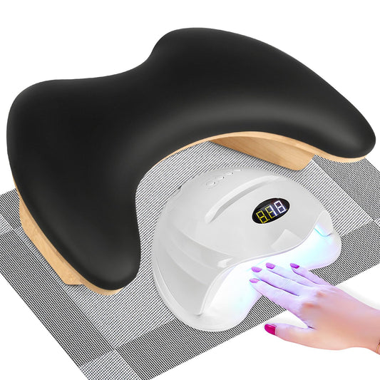 Hand Rest for Nails Tech, Mothers Day U Shaped Arm Rest for Nails Tech with Nail Table Mat, Nail Rest Stand, Nail Arm Rest Cushion, Manicure Hand Rest with Detachable Brackets, Nail Hand Rest, Black