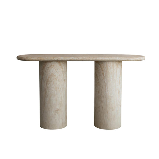 Creative Co-Op Lightweight Eco Stone Rectangle Indoor/Outdoor Table with Travertine Finish, Buff Color