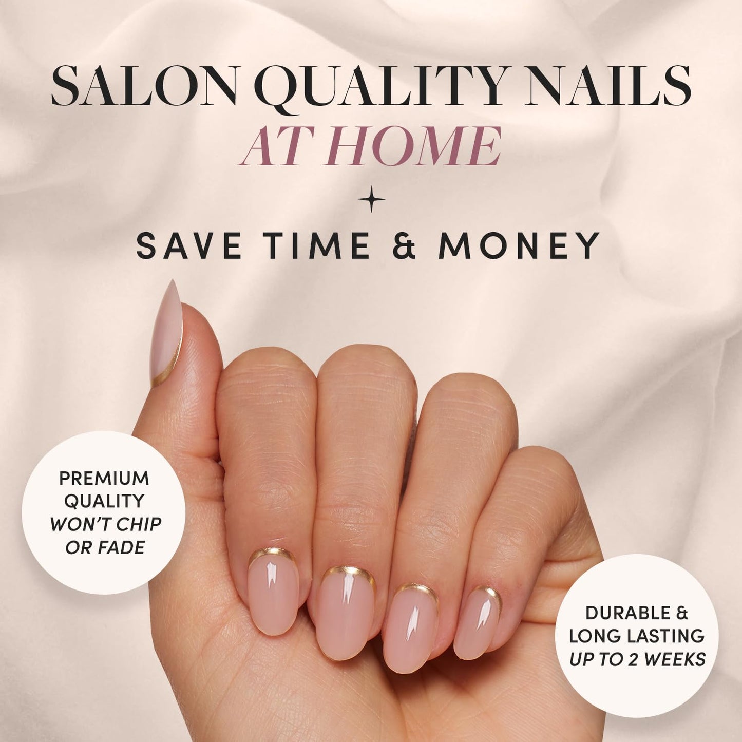 Glamnetic Press-On Nails Bundle - Sweater Weather, Fall Mauve & Goal Digger | Short Almond Fake Nails with White Glitter French Tips & 3D Designs | Muted Blush Mauve Short Oval False Nails | Glossy, S