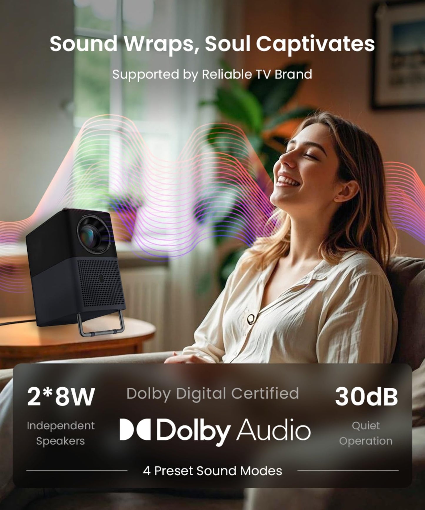 TCL A1s Smart Projector 4K Support, Google TV & Netflix Officially Licensed, WIFI and Bluetooth, Auto Focus Keystone, Native 1080p, 16W Dolby Audio, Movie Projector for Home Theater with Portable Case