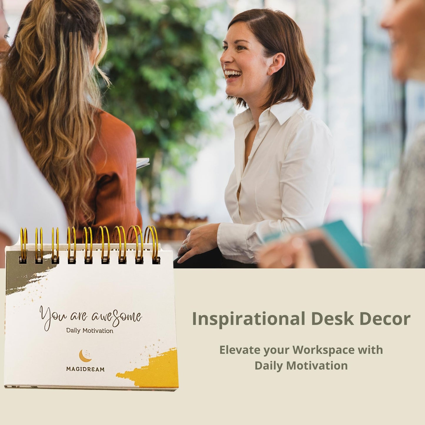 Motivational Desk Calendar – 365 Daily Inspirational Quotes – Perpetual Flip Calendar for Desk – Aesthetic Office Decor – Bilingual English & Spanish – Meaningful Motivational Gift for Women – MAGIDREAM