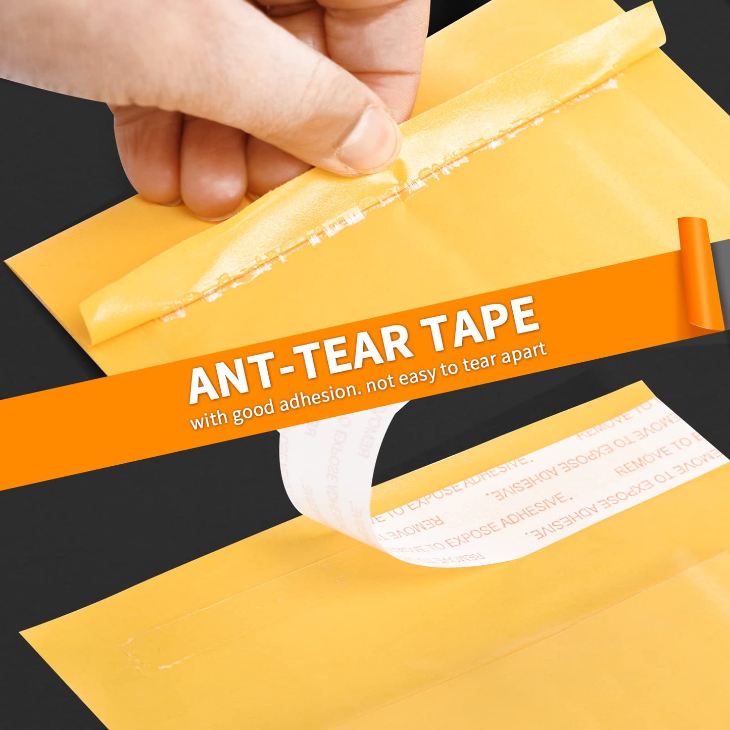 packbabol Kraft Bubble Mailers 8.5x11 Inch 50 Pcs,Small Self-Sealing Mail Shipping Bags,Yellow Padded Envelopes #2