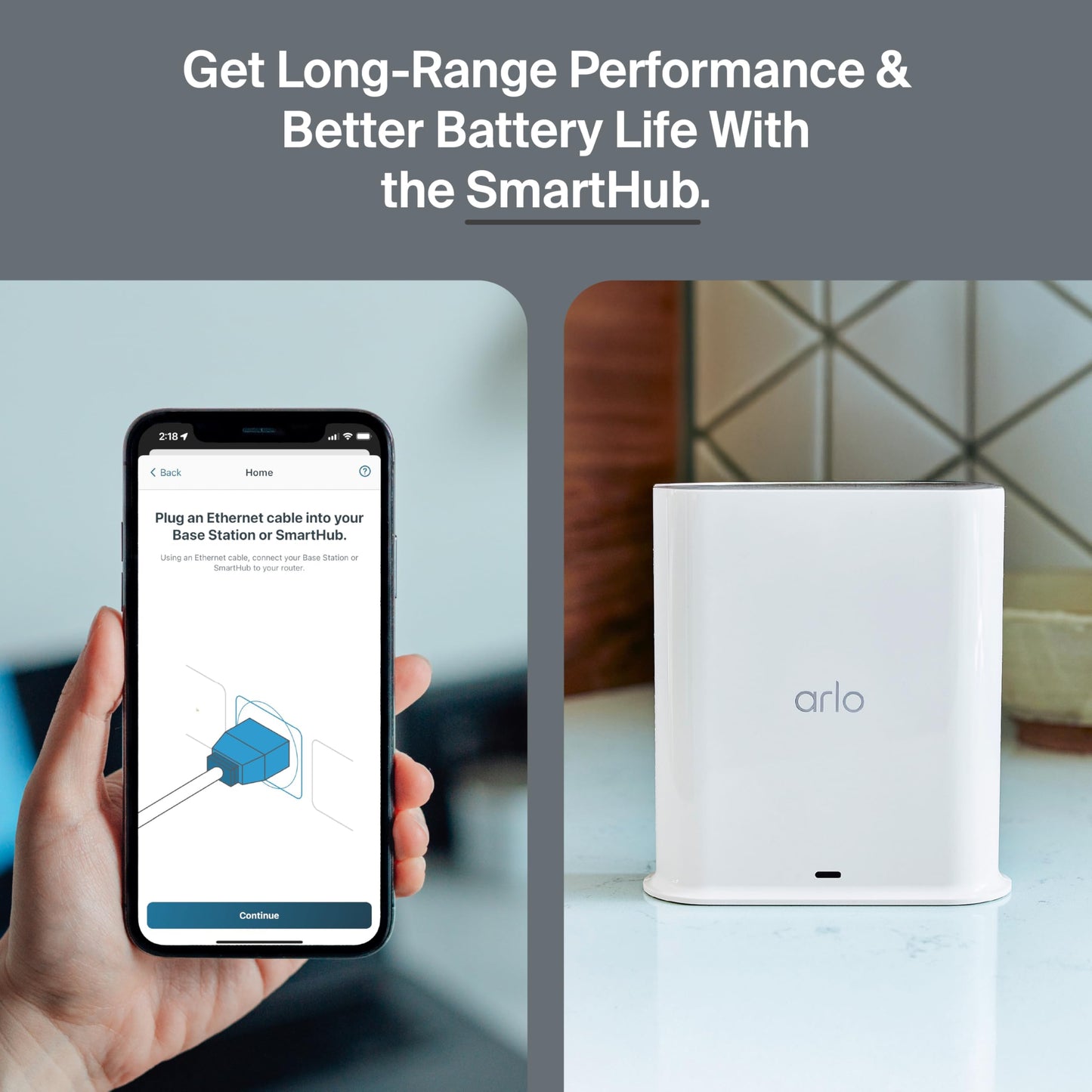 Arlo Ultra Security Camera 4K HDR (3rd Gen, 2025 Release) + SmartHub, Battery Power, Emergency Response, AI Event Captions, 1-Month Trial of Secure Plan, 180° Field of View, 2 Cam, White
