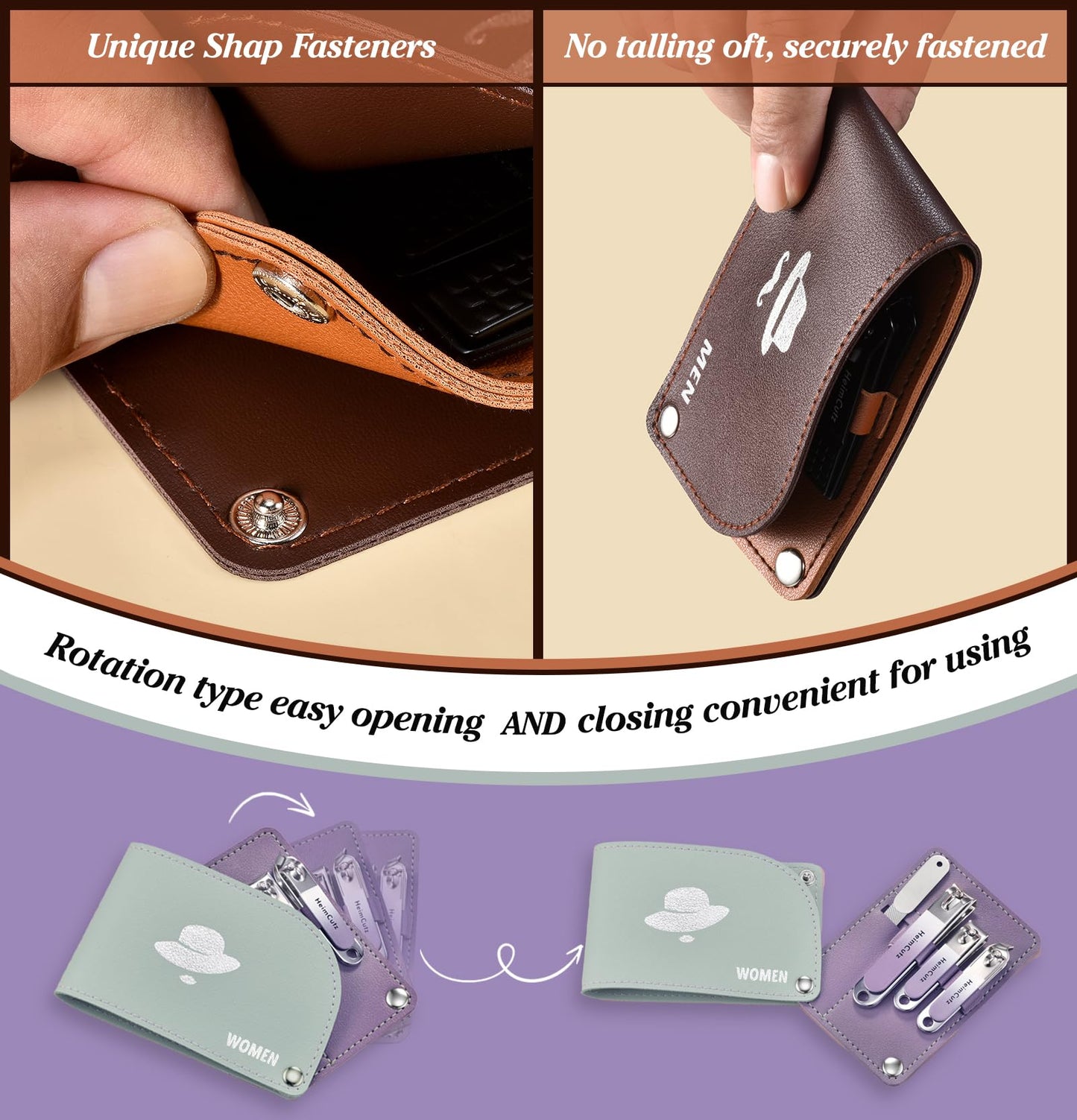 Nail Fingernail Toenail Clippers Set - Separate Personal Nail Cutter Set for Men and Women, Travel Finger Nail Clippers Adult Toe Nail Clipper Kit, Wedding Gifts Idea Engagement Gifts for Couples