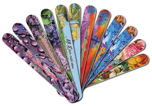 Christian Emery Board - Faith Hope Love (24-Pack) - Bible Verses 150/150 Grit Colorful Nail File Spa Party Favors - Stocking Stuffers Gift for Girls Women Ministry Kids Mom Girlfriend Church Supplies