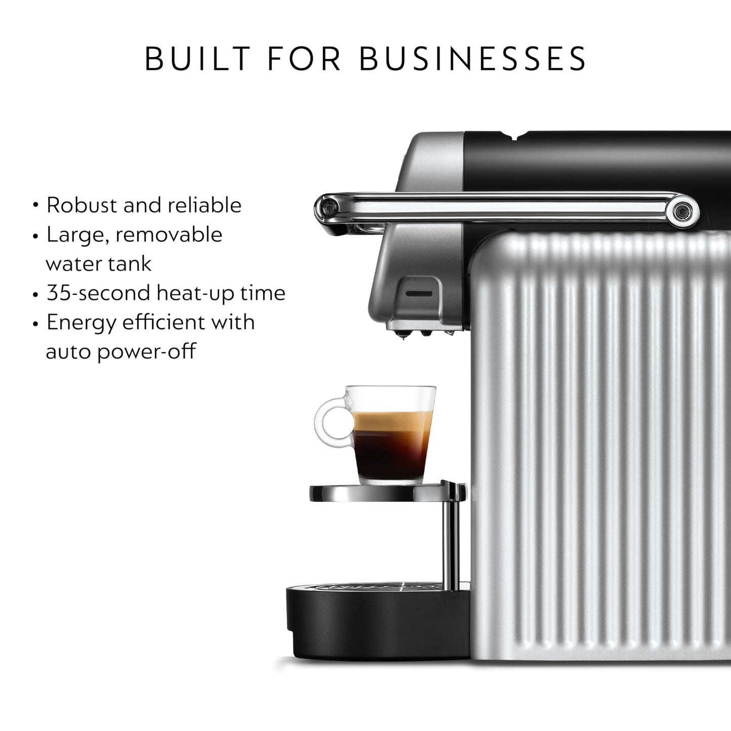 Nespresso Professional Machine Starter Bundle for Businesses, Zenius Professional Coffee Machine and Milk Frother