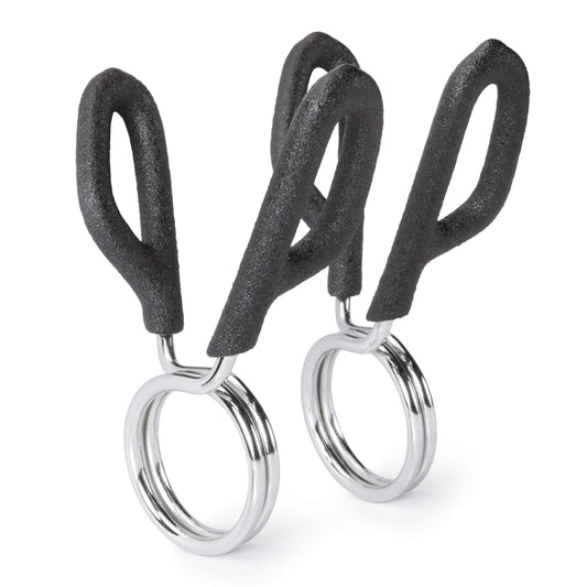 Marcy Weightlifting Accessory Spring Clip Collars for 1-inch Standard Size Weight Barbell Curl Bar and Dumbbell Handles (Sold in Pair) RBC-2, silver, 1 inch