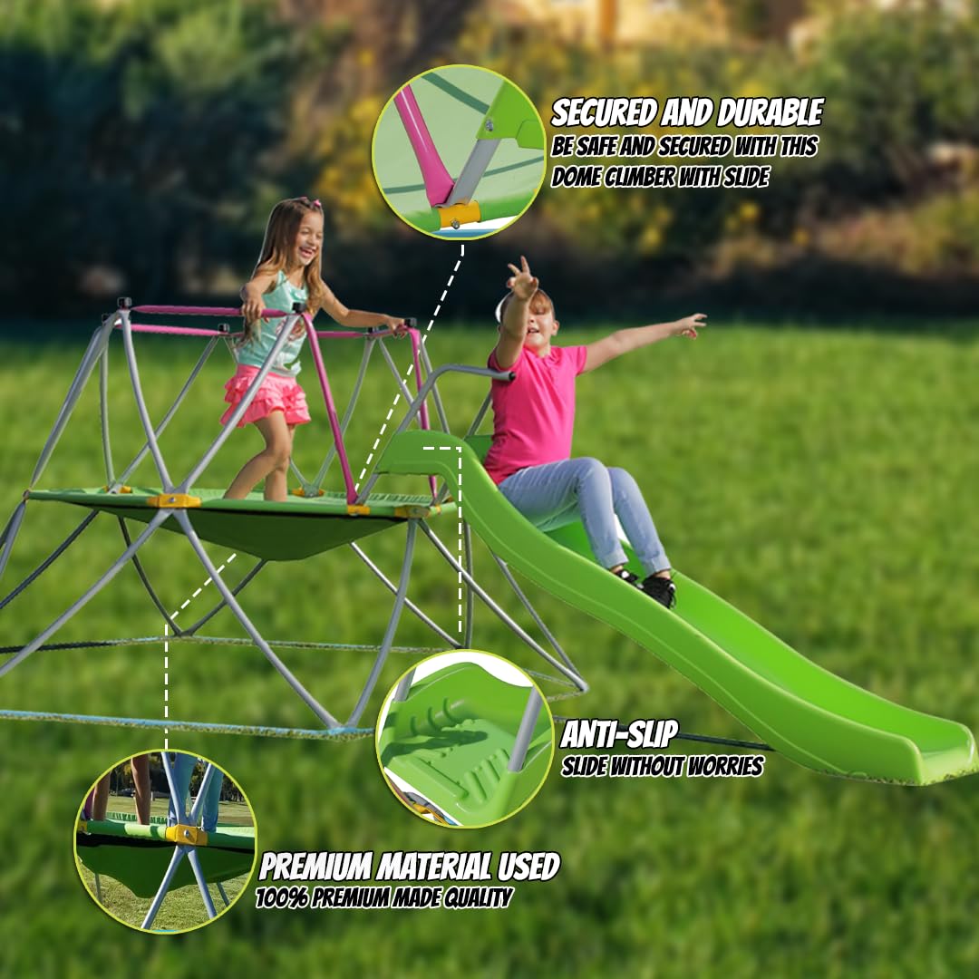 PLATPORTS Climbing Dome - Dome Climber for Kids Outdoor - Jungle Gym Outdoor for Kids Ages 3-8 - Playground Climbers