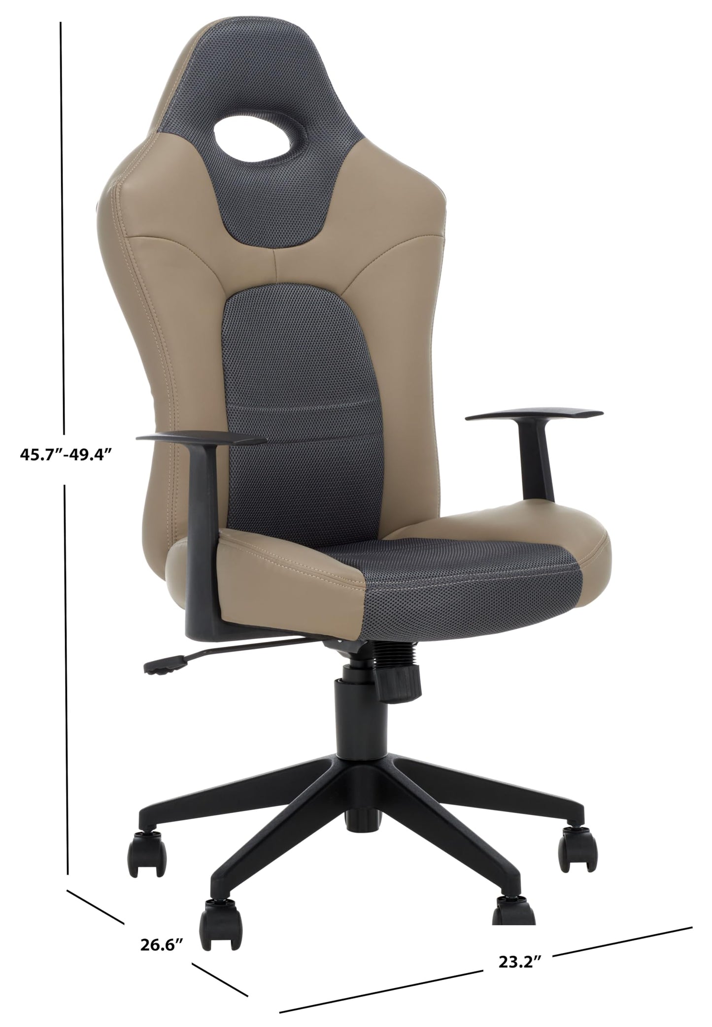 SAFAVIEH Home Collection Belinda Grey Desk Chair