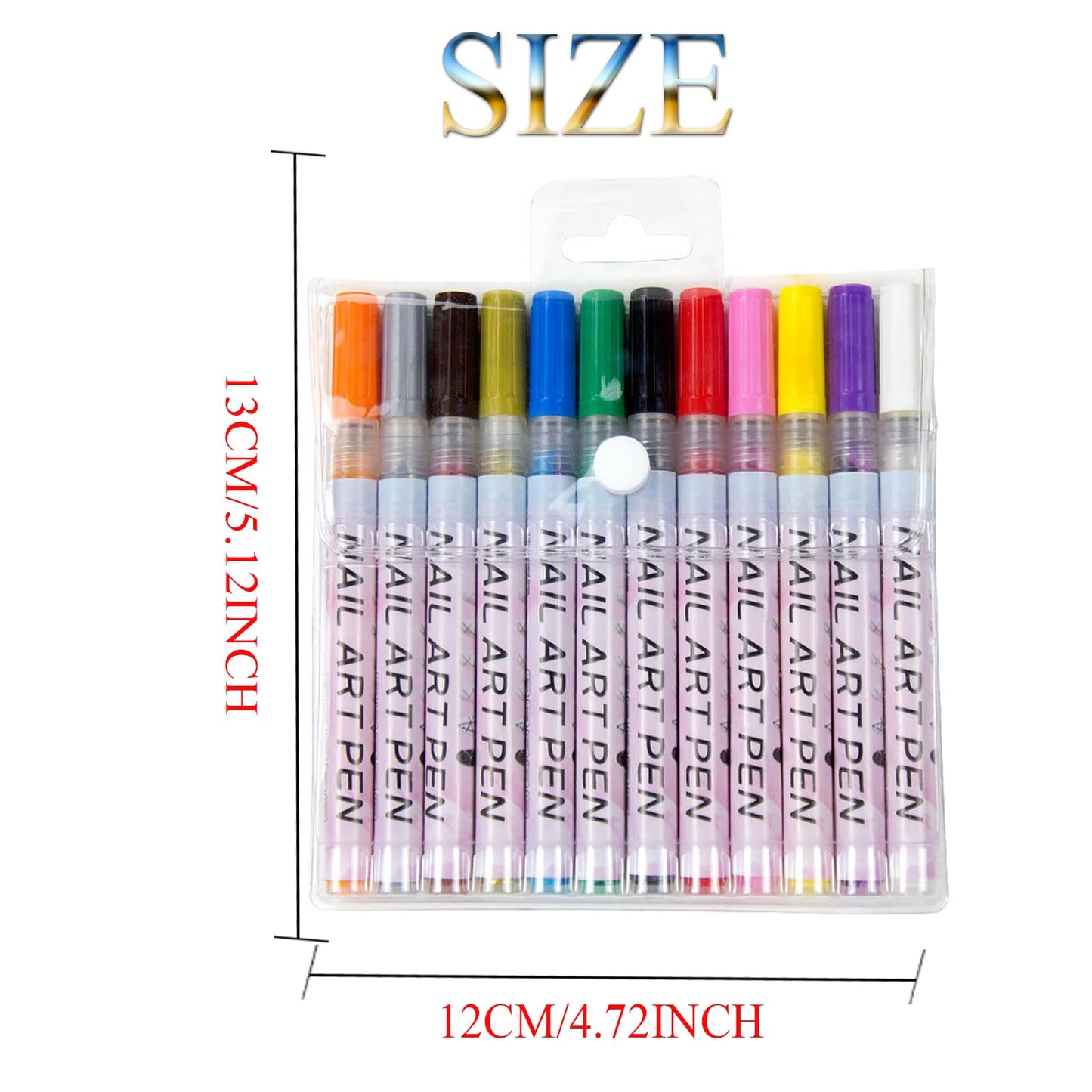 12 Color 3D Nail Art Pens Set,3D Nail Polish Pens Graffiti Dotting Pen Acrylic Paint Pens Point Liner Pen Drawing Painting Nail Art Pens for DIY Nail Art Beauty Adorn Manicure Tools(Style 1)