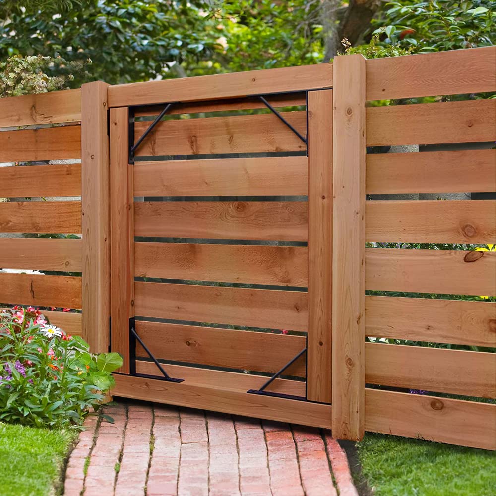 Heavy Duty Fence Gate Kit Gate Hardware No Sag Kit 2x4s Adjustable for Wooden Fence Gate Windows Shed Doors