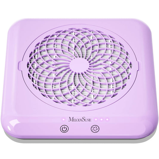 MelodySusie Professional Nail Dust Collector with Max Suction Power,SProF 4500RPM Nail Vacuum Fan with 3 Suction Modes,Touch Control,Acrylic Nail Tools for Nail Tech & Salon Use,Purple