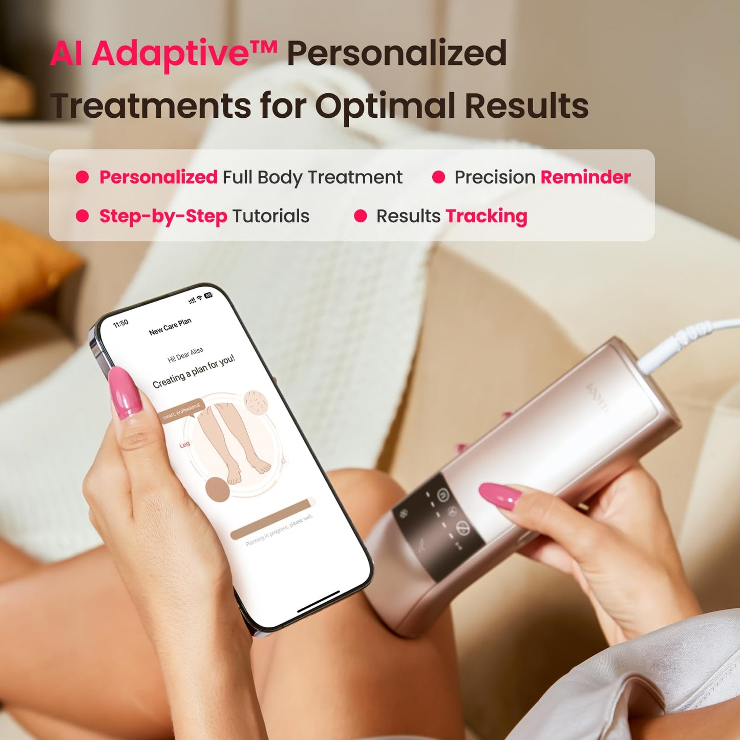 IPL Laser Hair Removal for Women and Men, Home Hair Removal Device for Ingrown & Coarse Hair, 37°F Painless Sapphire Ice Cooling Hair Removal for Legs, Facial, Armpits, Bikini