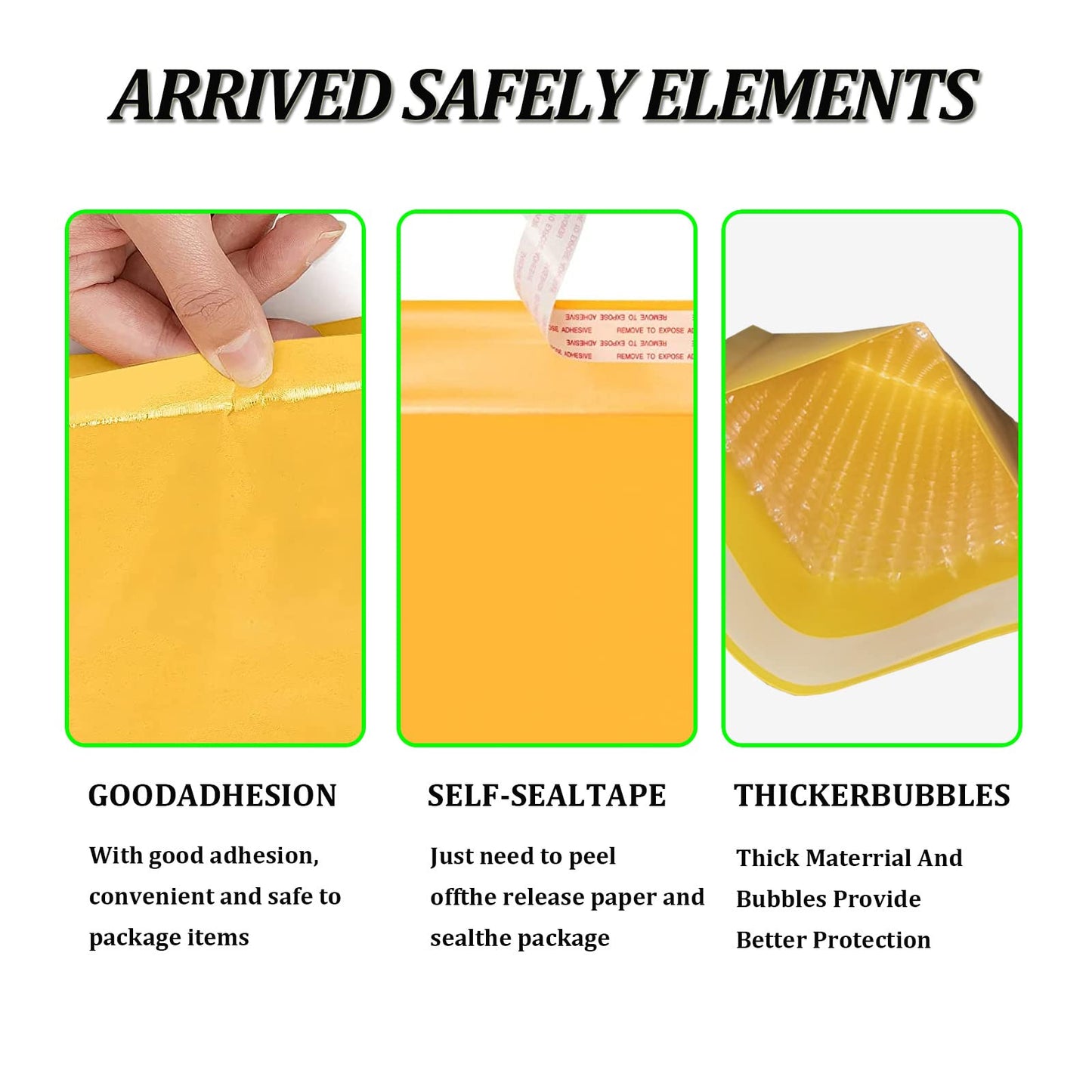 FCLMHD Kraft Bubble Mailers 6x9"100 Pack Yellow Padded Envelopes Self-Sealing Paper Shipping Bags for CDs, Video Games,Jewelry Makeup Supplies.
