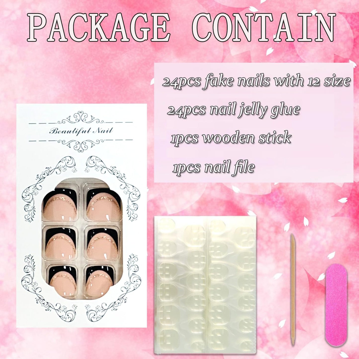 FIEONCIY Press on Toenails with Designs Acrylic Fake Nails for Toe Artificial False Nails with Charms Glue on Toe Nails for Spring Summer Stick on Toenails for Women Girls(JP2479)