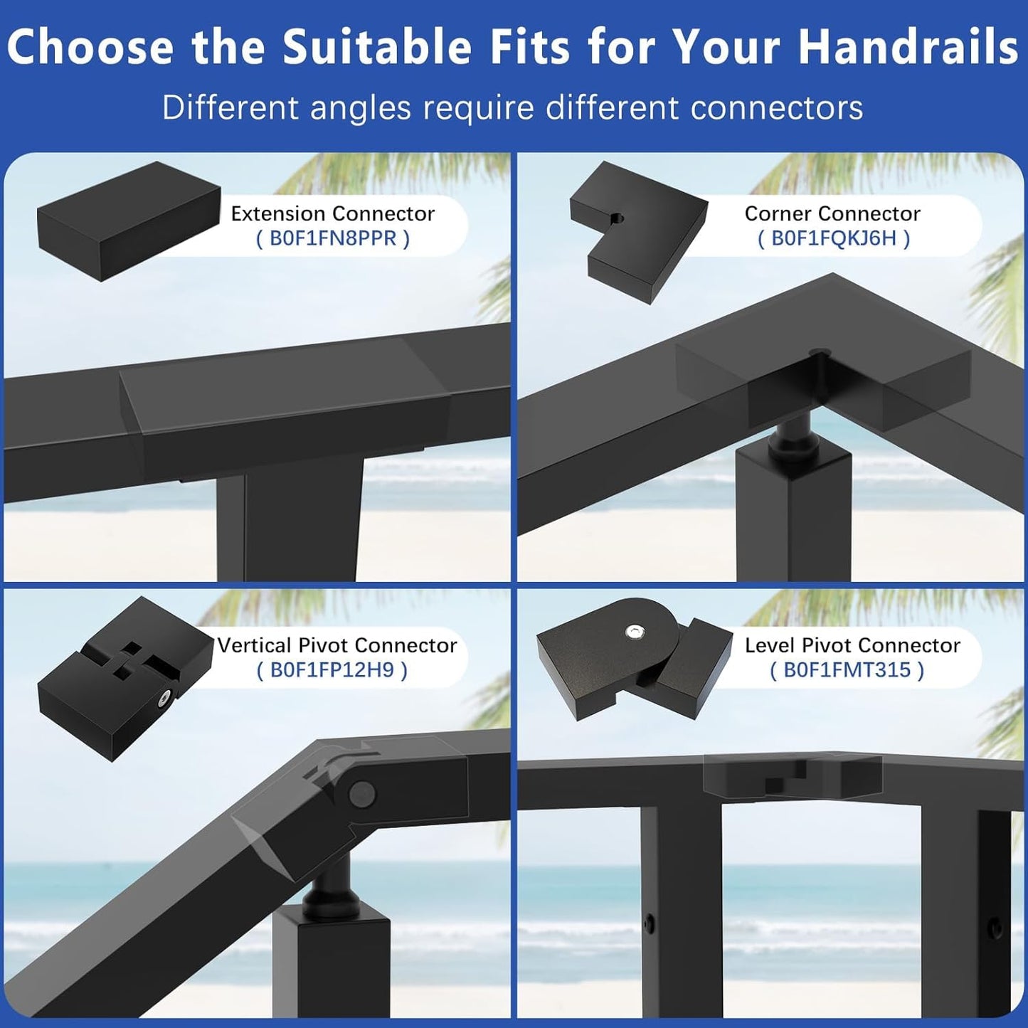 Zylorix 3Pack Modular 12FT Aluminum Black Handrail for Lake House Deck Railing, 2.36" W X 1.18" H Cuttable Rectangular Flat Top Hand Rail for DIY Outdoor Deck Stair Cable Railing(Screws Included)