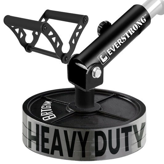 T Bar Row Attachment with V Bar Attachment Landmine Handle - 360 Swivel Landmine for Barbell Grips for Full-Body Workout in Home Gym - Small Spaces - Deadlifts, Squats, and More by EVERSTRONG