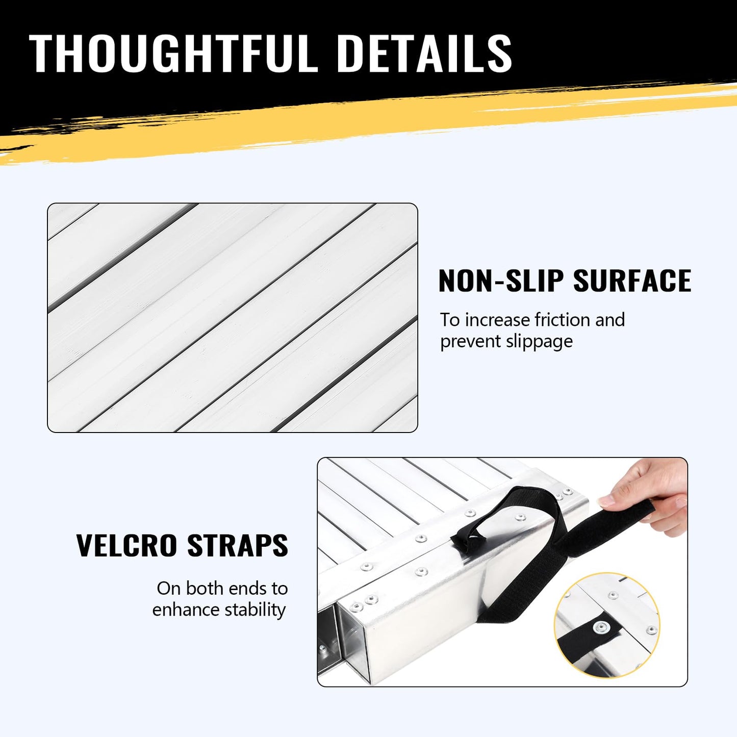 8-13 FT Aluminum Scaffolding Planks,440Lb Capacity Telescoping Aluminum Plank,Adjustable Scaffolding Walk Boards Platform for Painting Repair Cleaning