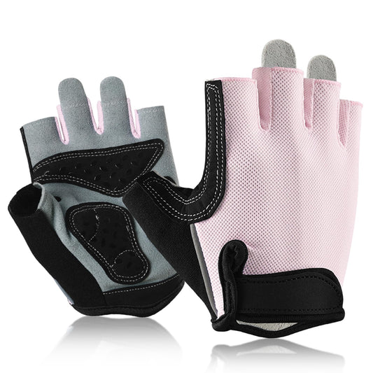 Workout Gloves for Women, Fingerless Weight Lifting Gloves with Full Genuine Suede Palm, Enhanced Grip, Full Palm Protection, Breathable Gym Gloves for Fitness, Training, Cycling, Pull Ups