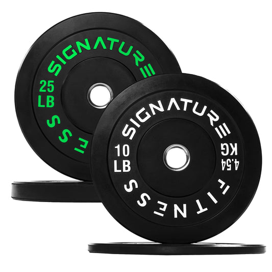 Fitvids Olympic Bumper Weight Plates 70 LB Pair Black