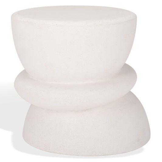 SAFAVIEH Couture Collection Henrietta Contemporary Ivory Concrete Accent Table (Fully Assembled)