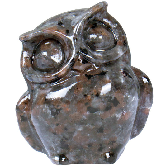 QLRSUXN 2 Inch Owl Figurine Handcrafted,Flame Stone Healing Crystal Animal Sculpture,Home Decor Unique Gift for Collectors,Crystal Artwork Nature Lovers Birthday Anniversary Present Spiritual Gift