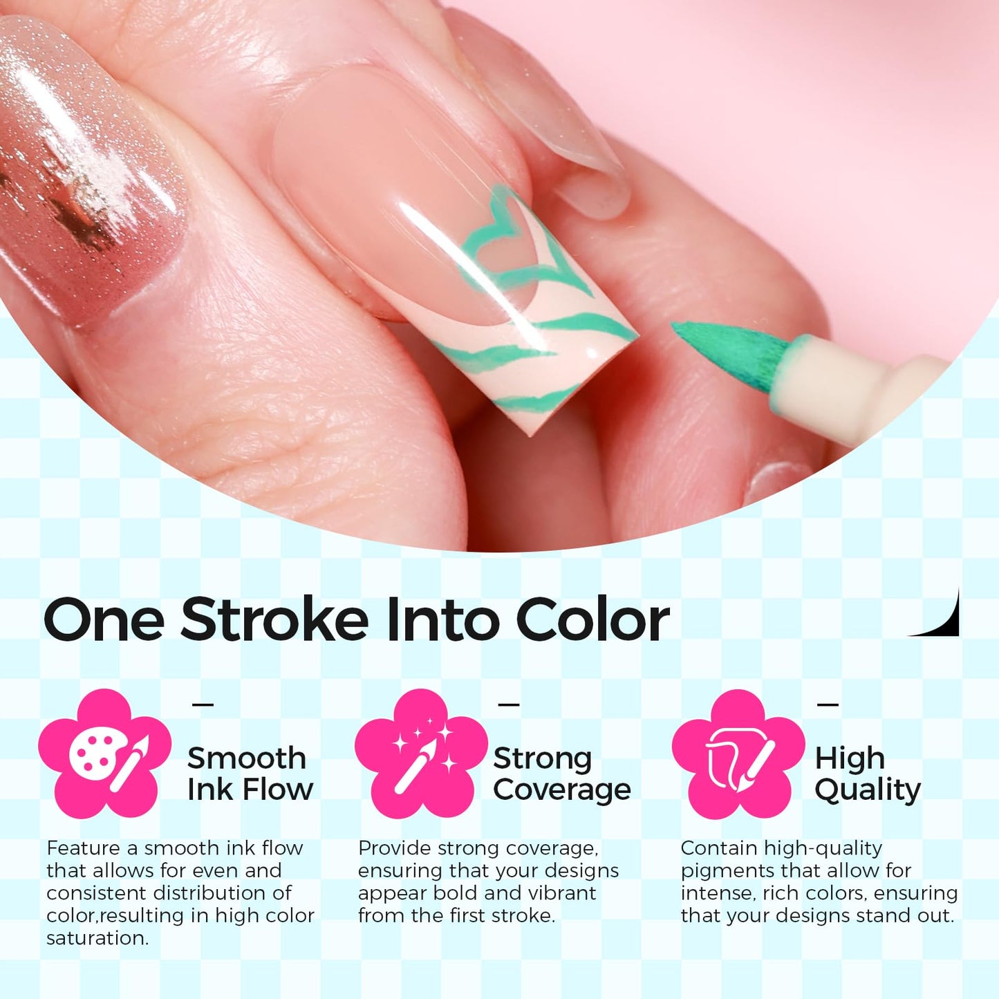 6 Colors Nail Art Pens, 3D Nail Polish Pens Set 0.7mm Quick-Drying Acrylic Paint Markers Dotting Liner Drawing Pens for Nail Design, DIY Home Salon Manicure Tools Halloween Beginners Gifts