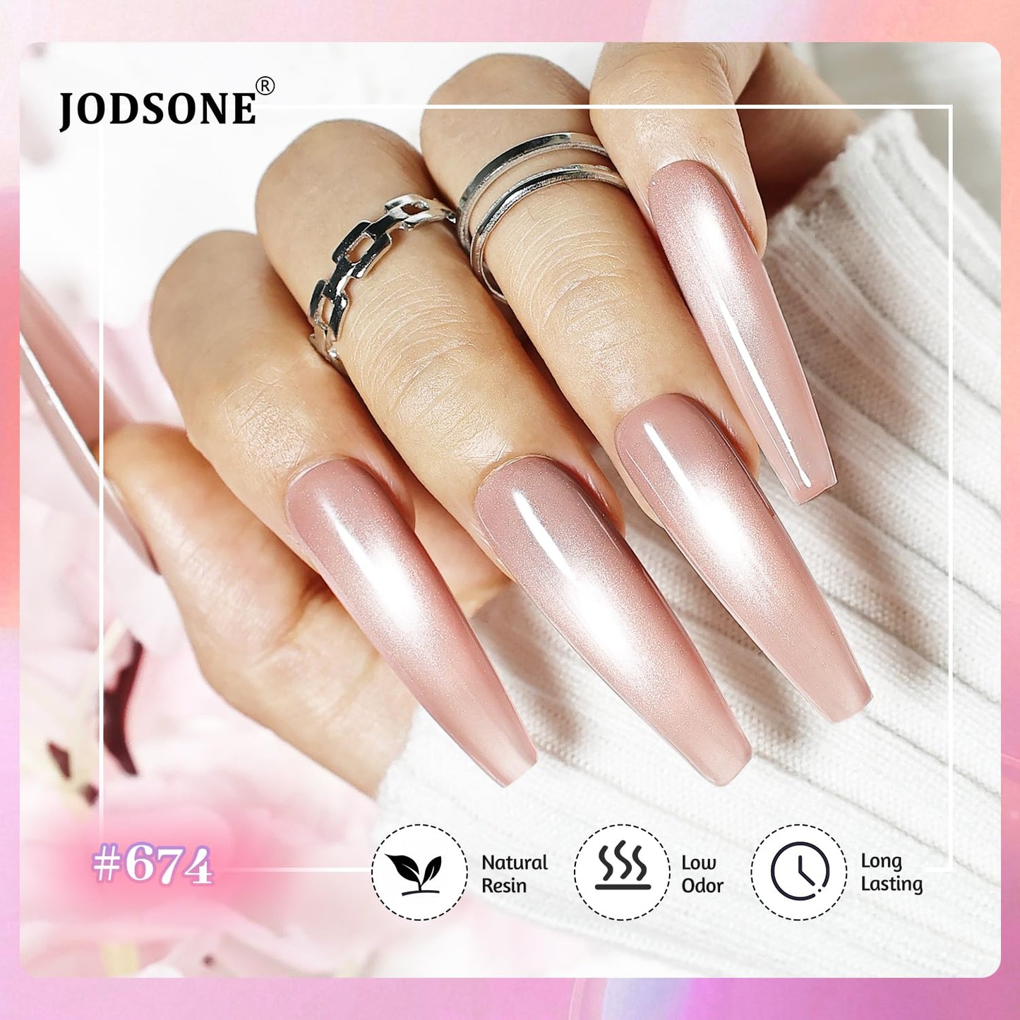 JODSONE 10 Colors Jelly Cat Eye Gel Nail Polish Set with Base Coat &Top Coat & Magnet Stick Purple Blue Pink Red Jelly Sweet Gentle Manicure DIY Nail Art
